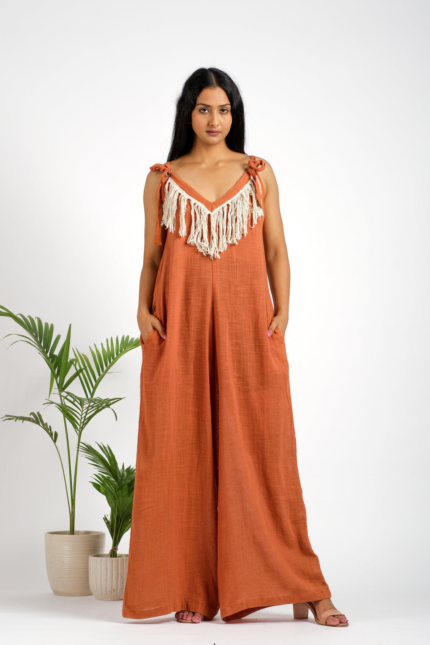 Women's organic cotton boho jump suit