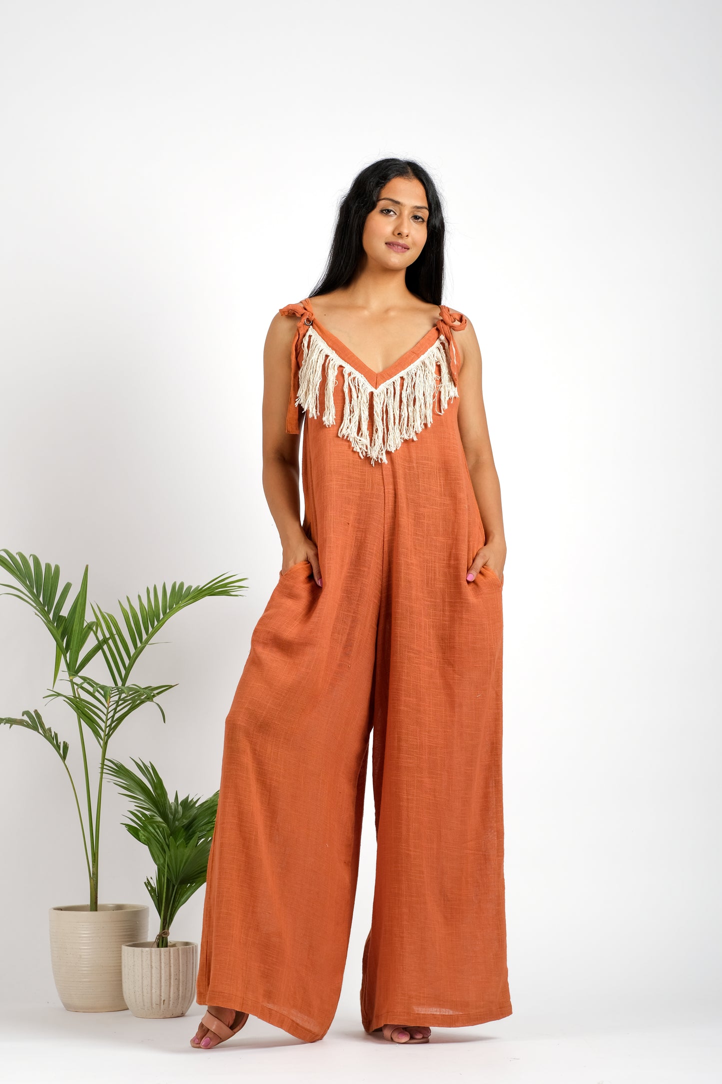 Women's organic cotton boho jump suit