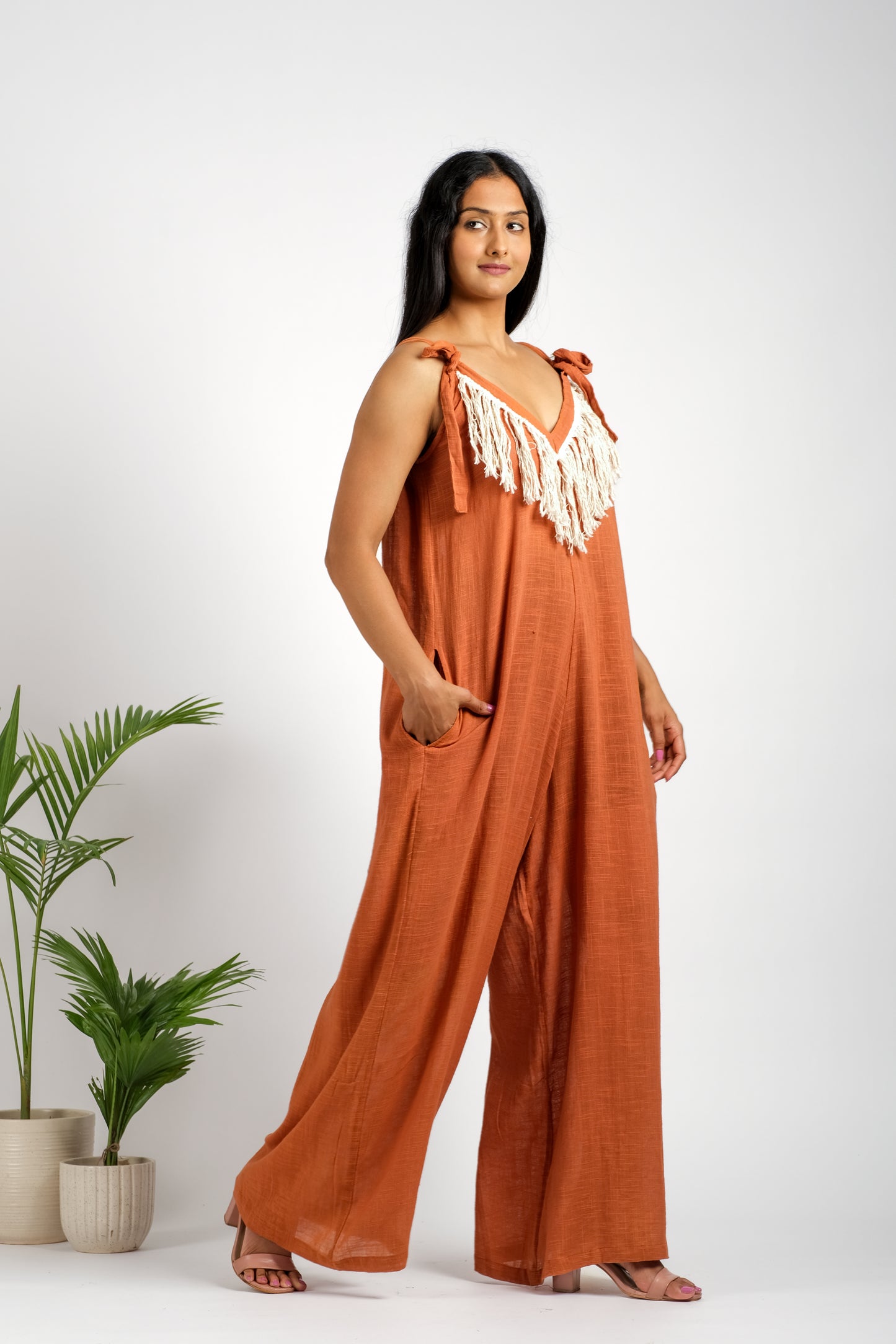 Women's organic cotton boho jump suit