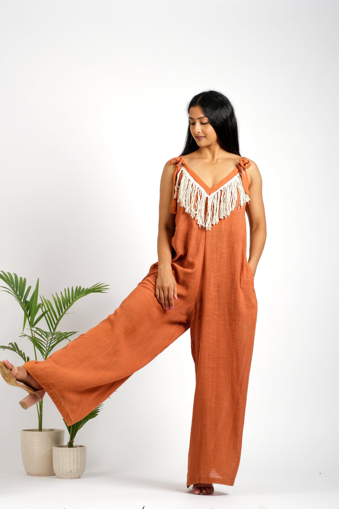 Women's organic cotton boho jump suit